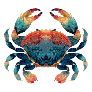 Colorful Crab Coral Vinyl Car Decal Sticker – Waterproof & UV-Resistant 3.4133333333333336"