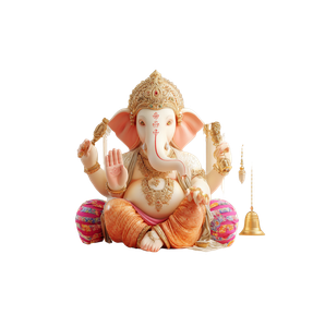 Ganesha On Table Vinyl Car Decal Sticker – Waterproof & UV-Resistant 3.5733333333333333"