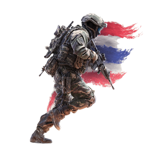 Soldier With Flag V4 Vinyl Car Decal Sticker – Waterproof & UV-Resistant 3.4133333333333336"
