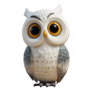 Cartoon Owl Figurine Vinyl Car Decal Sticker – Waterproof & UV-Resistant 6.826666666666667"