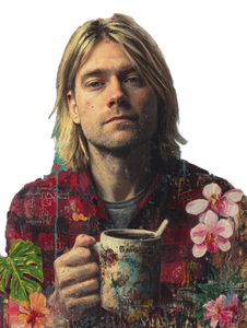 Kurt Cobain Portrait V9 Vinyl Car Decal Sticker – Waterproof & UV-Resistant 4.1066666666666665"