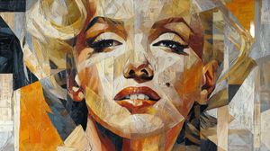 Cubist Marilyn Portrait Vinyl Car Decal Sticker – Waterproof & UV-Resistant 2.72"