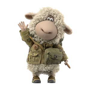 Comic Book Sheep Vinyl Car Decal Sticker – Waterproof & UV-Resistant 3.4133333333333336"