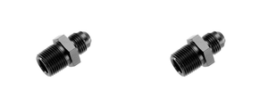 2x Redhorse Performance -8 AN Male to 1/2 NPT Male Adapter Fitting | Swivel Seal, CNC Machined, Anodized Black