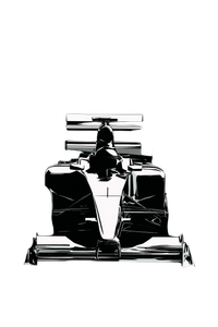 Formula One Car V4 Vinyl Car Decal Sticker – Waterproof & UV-Resistant 8.96"