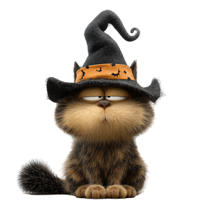 Halloween Cat Cartoon V3 Vinyl Car Decal Sticker – Waterproof & UV-Resistant 3.4133333333333336"