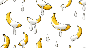 Bananas Dripping Milk Vinyl Car Decal Sticker – Waterproof & UV-Resistant 5.4
