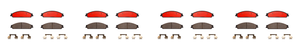 4x Upgrade Your Braking Power | Brembo Ceramic Brake Pad Set | 2005-2009 Ford Taurus,Five Hundred,Freestyle,Taurus X,Mercury Montego,Sable 4x Upgrade Your Braking Power | Brembo Ceramic Brake Pad Set | 2005-2009 Ford Taurus,Five Hundred,Freestyle,Taurus X,Mercury Montego,Sable
