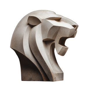 Lion Head Sculpture V2 Vinyl Car Decal Sticker – Waterproof & UV-Resistant 3.4133333333333336"