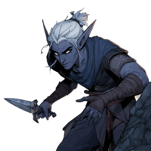 Dark Elf Assassin Vinyl Car Decal Sticker – Waterproof & UV-Resistant 3.4133333333333336"