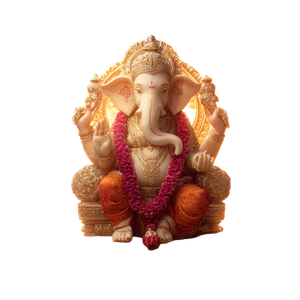 Lord Ganesha Seated V8 Vinyl Car Decal Sticker – Waterproof & UV-Resistant 6.826666666666667"