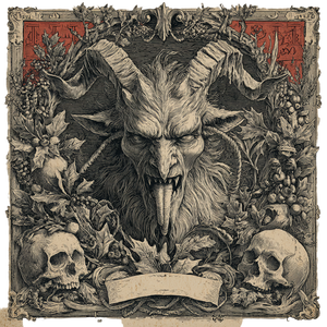 Krampus Portrait V2 Vinyl Car Decal Sticker – Waterproof & UV-Resistant 6.826666666666667"