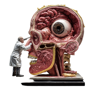 Anatomical Sculpture Detail Vinyl Car Decal Sticker – Waterproof & UV-Resistant 3.4133333333333336"