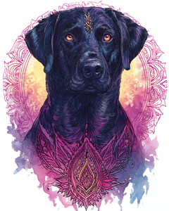 Rainbow Mandala Labrador Vinyl Car Decal Sticker – Waterproof & UV-Resistant 8.0"