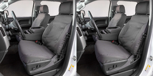2x Superior Custom Fit 2022 Ram 2500,3500 Seat Cover | Gray Polycotton SeatSaver, Protects Seats, Easy Install