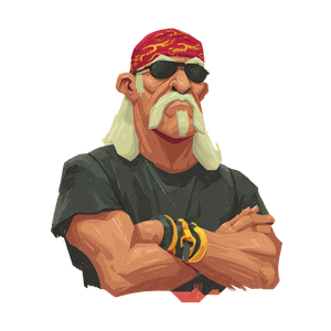 Hulk Hogan Illustration Vinyl Car Decal Sticker – Waterproof & UV-Resistant 6.826666666666667"