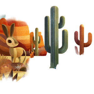 Desert Critters Mural Vinyl Car Decal Sticker – Waterproof & UV-Resistant 3.4133333333333336"