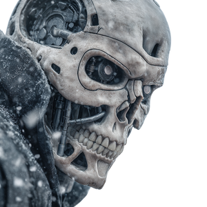 Bone-Skull Terminator Vinyl Car Decal Sticker – Waterproof & UV-Resistant 3.4133333333333336"