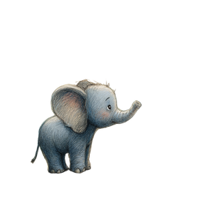 Sad Walking Elephant Vinyl Car Decal Sticker – Waterproof & UV-Resistant 3.4133333333333336"