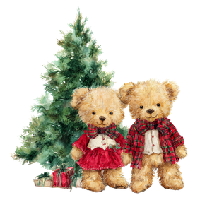 Christmas Teddy Bears V2 Vinyl Car Decal Sticker – Waterproof & UV-Resistant 3.4133333333333336"