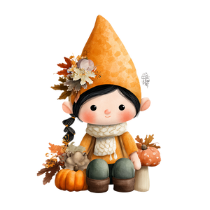 Autumn Gnome Clipart V2 Vinyl Car Decal Sticker – Waterproof & UV-Resistant 6.826666666666667"