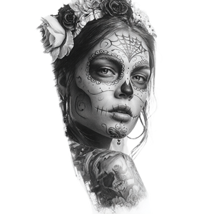Chicano Tattoo Portrait Vinyl Car Decal Sticker – Waterproof & UV-Resistant 3.4133333333333336"