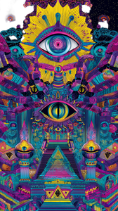 Psychedelic Goddess Art V2 Vinyl Car Decal Sticker – Waterproof & UV-Resistant 9.706666666666667"