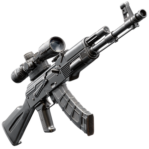 Black Ak-47 Scope Vinyl Car Decal Sticker – Waterproof & UV-Resistant 3.4133333333333336"