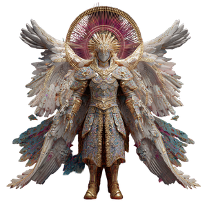 Archangel Gabriel Illustration V2 Vinyl Car Decal Sticker – Waterproof & UV-Resistant 3.4133333333333336"