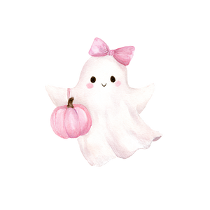 Ghost With Pumpkin V10 Vinyl Car Decal Sticker – Waterproof & UV-Resistant 3.4133333333333336"