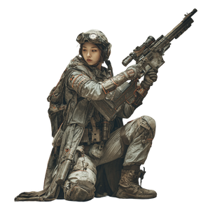 Korean Sniper Lady Vinyl Car Decal Sticker – Waterproof & UV-Resistant 6.826666666666667"