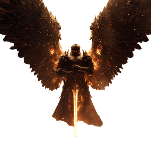 Fiery Heavenly Warrior V2 Vinyl Car Decal Sticker – Waterproof & UV-Resistant 3.4133333333333336"