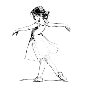 Ballerina Coloring Page V2 Vinyl Car Decal Sticker – Waterproof & UV-Resistant 3.4133333333333336"