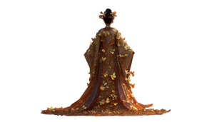 Golden Butterfly Goddess Vinyl Car Decal Sticker – Waterproof & UV-Resistant 5.546666666666667"