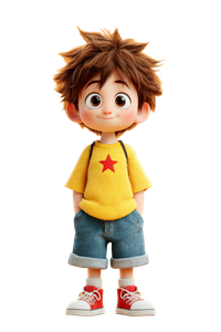 Cheerful Cartoon Boy V12 Vinyl Car Decal Sticker – Waterproof & UV-Resistant 8.96"