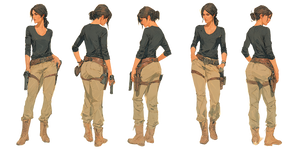 Lara Croft Character Sheet Vinyl Car Decal Sticker – Waterproof & UV-Resistant 5.12"