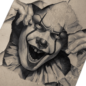 Evil Clown Ripping Vinyl Car Decal Sticker – Waterproof & UV-Resistant 3.4133333333333336"