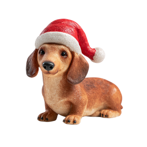 Santa Dachshund V2 Vinyl Car Decal Sticker – Waterproof & UV-Resistant 6.826666666666667"