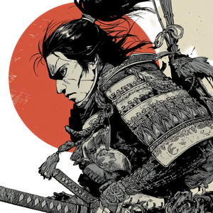 Manga Samurai Vinyl Car Decal Sticker – Waterproof & UV-Resistant 3.4133333333333336"