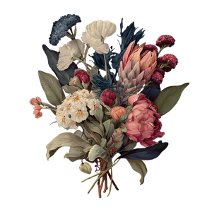 Moody Bouquet Vinyl Car Decal Sticker – Waterproof & UV-Resistant 6.826666666666667"