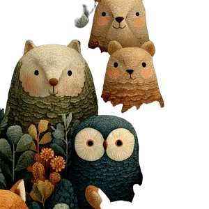 Whimsical Forest Friends V5 Vinyl Car Decal Sticker – Waterproof & UV-Resistant 3.4133333333333336"