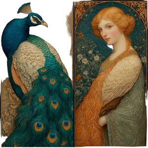 Peacock Artwork Vinyl Car Decal Sticker – Waterproof & UV-Resistant 6.826666666666667"