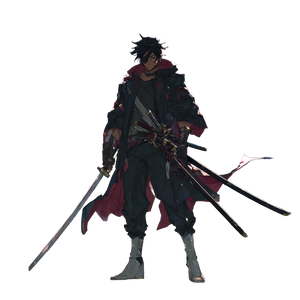 Anime Swordsman Character V4 Vinyl Car Decal Sticker – Waterproof & UV-Resistant 6.826666666666667"