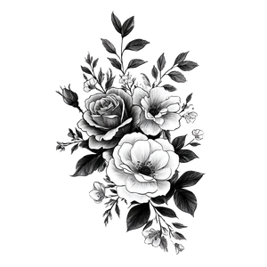 Floral Tattoo Design V7 Vinyl Car Decal Sticker – Waterproof & UV-Resistant 3.4133333333333336"