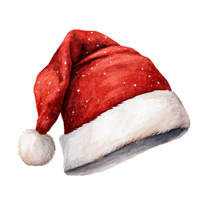 Christmas Hat Illustration Vinyl Car Decal Sticker – Waterproof & UV-Resistant 3.4133333333333336"