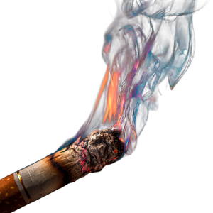 Burning Cigarette End Vinyl Car Decal Sticker – Waterproof & UV-Resistant 3.4133333333333336"
