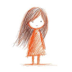 Child'S Drawing Girl Vinyl Car Decal Sticker – Waterproof & UV-Resistant 6.826666666666667"