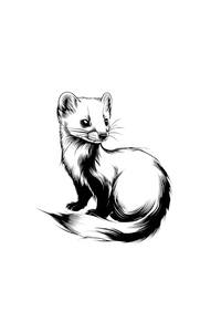 Pine Marten Logo Vinyl Car Decal Sticker – Waterproof & UV-Resistant 8.96"