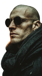 Futuristic Bald Man Vinyl Car Decal Sticker – Waterproof & UV-Resistant 4.8533333333333335"