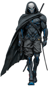 Cyberpunk Armored Figure Vinyl Car Decal Sticker – Waterproof & UV-Resistant 4.8533333333333335"